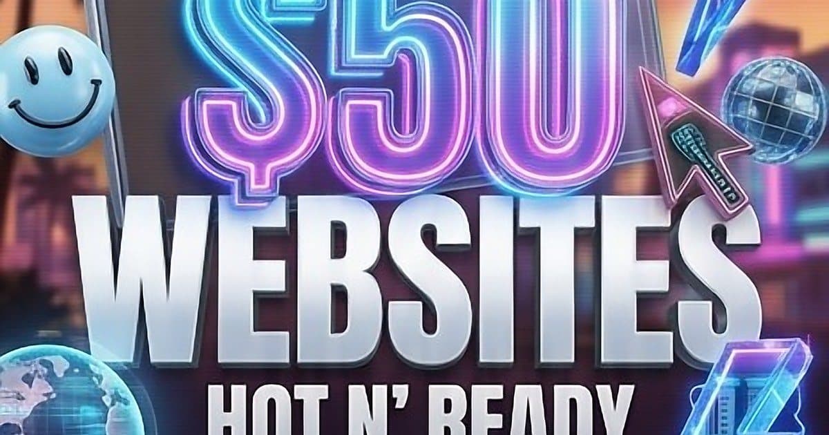 Darrell's $50 Websites, shown on its own website